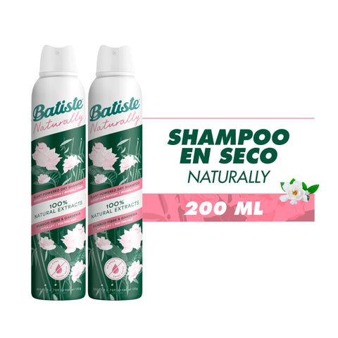 Shampoo en Seco Batiste Pack 2 Naturally Bamboo Fibre & Gardenia